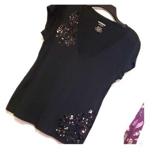 Express embroidered T-shirt, size L
